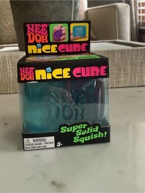 Nee Doh Nice Cube Super Solid Squish - Blue